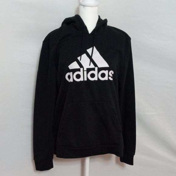 Adidas Women's Black Hoodie with White Logo - Picture 6 of 6
